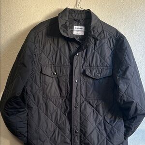 Old Navy Men's Black Quilted Shirt Jacket